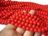 96 8mm Beads Vintage Beads Red Plastic Beads Round Red Beads Loose Beads Jewelry Making Beading Supplies