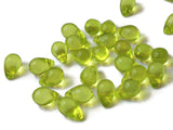 13mm Green Teardrops Side Drilled Drops Acrylic Beads Tear drop Beads Plastic Beads Green Beads