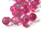 13mm Medium Pink Teardrops Side Drilled Drops Acrylic Beads Tear drop Beads Plastic Beads Pink Briolette Beads Jewelry Making Supplies