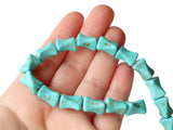 13mm Turquoise Blue Twisted Triangle Howlite Beads Dyed Full Strand Jewelry Making Beading Supplies Temporarily Strung Beads to String