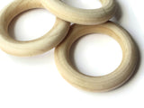 56mm Natural Wood Large Ring Beads Wooden Donut Beads Macrame Beads Giant Beads Macrame and Jewelry Making Craft Supplies Ring Pull