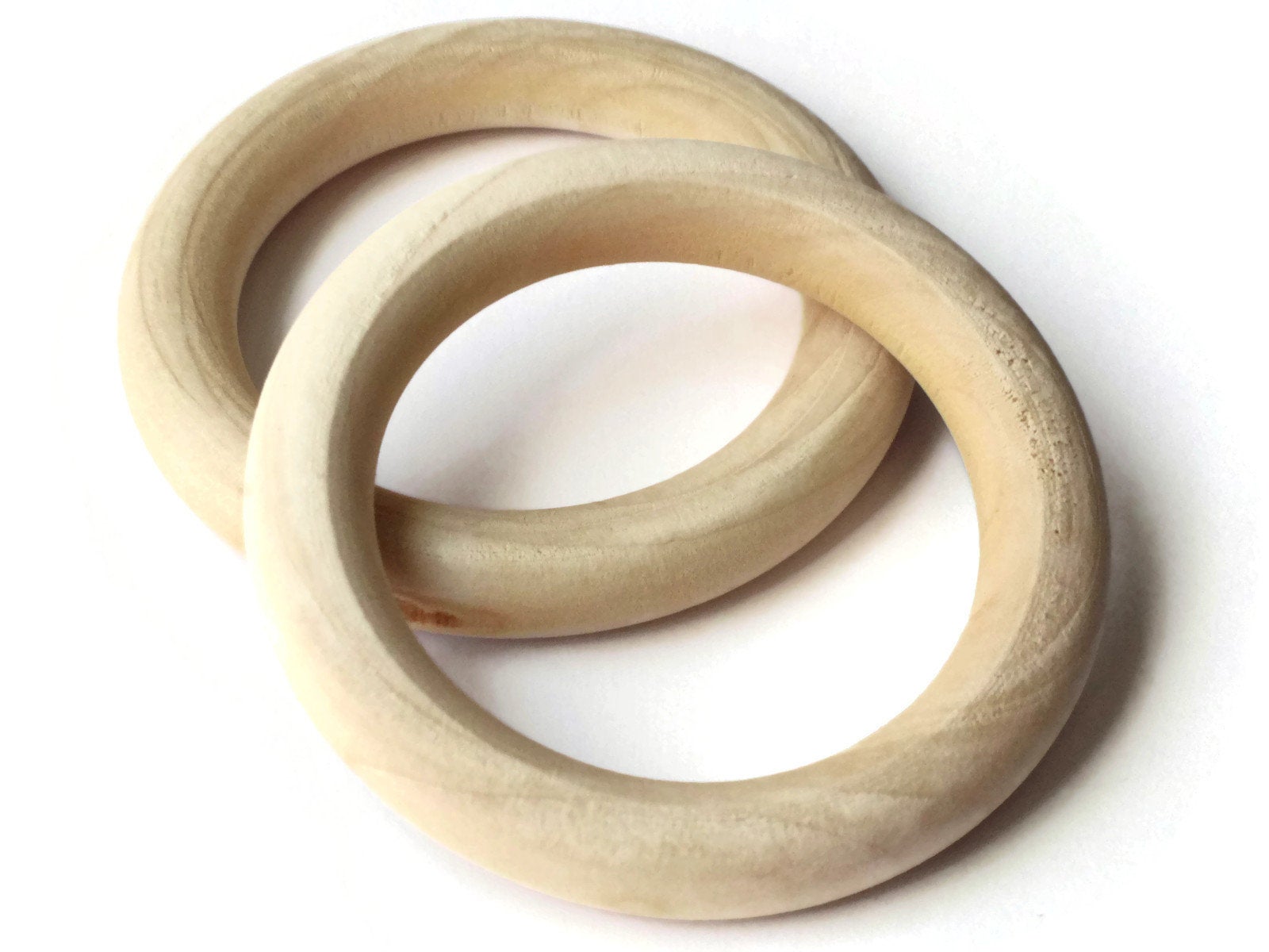 8-70mm Natural Wooden Rings Macrame Circle Ring DIY Crafts Wood