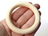 72mm Natural Wood Large Ring Beads Wooden Donut Beads Macrame Beads Giant Beads Macrame and Jewelry Making Craft Supplies Ring Pull