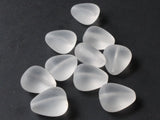 14mm x 12mm Frosted Clear Glass Beads Vintage Triangle Beads New Old Stock Beads Jewelry Making Beading Supplies, Beads to String