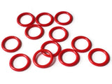 12 29mm Red Ring Beads Vintage Plastic Links Loose Large Hole Donut Beads Spacer Beads