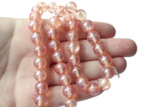 10mm Round Pink Glass Beads Vintage Made in Japan Glass Beads New Old Stock Beads Jewelry Making Beading Supplies, Loose Beads to String