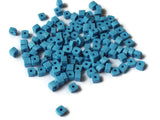 5mm Beads Square Beads Small Beads Blue Beads Cube Beads Vintage Beads Plastic Beads Spacer Beads New Old Stock Beads Jewelry Making