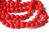 6mm Round Beads Red Plastic Beads Vintage Beads 31 Inch Full Strand Loose Beads Beading Supplies Jewelry Making Ball Beads