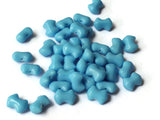 10mm x 7mm Baby Blue Beads Bow Tie Beads Vintage Beads Glass Beads Dog Bone Beads New Old Stock Beads Loose Beads German Beads Smileyboy