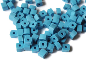 5mm Beads Square Beads Small Beads Blue Beads Cube Beads Vintage Beads Plastic Beads Spacer Beads New Old Stock Beads Jewelry Making