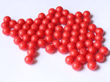 10mm Red Smooth Round Beads Plastic Beads Jewelry Making Beading Supplies Acrylic Beads Accent Beads Lightweight Sturdy Beads