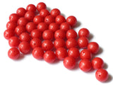 12mm Red Smooth Round Beads Plastic Beads Jewelry Making Beading Supplies Acrylic Beads Accent Beads Lightweight Sturdy Beads