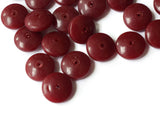 15mm Red Brown Rondelle Saucer Beads Plastic Beads Jewelry Making Beading Supplies Acrylic Beads Accent Beads Lightweight Beads