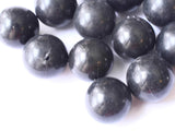 Smooth Round Black Beads 12 22mm Plastic Chunky Beads Shiny Czech Beads Jewelry Making Beading Supplies