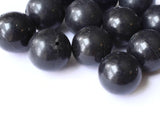 Smooth Round Black Beads 12 22mm Plastic Chunky Beads Shiny Czech Beads Jewelry Making Beading Supplies