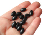 12mm x 7mm Smooth Oval Beads Black Beads Plastic Beads Jewelry Making Beading Supplies Acrylic Beads Accent Beads Lightweight Beads