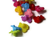 Multicolored Bear Buttons Plastic Shank Buttons Mixed Color Animal Buttons