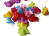 Multicolored Bear Buttons Plastic Shank Buttons Mixed Color Animal Buttons