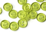 11mm Clear Light Yellow Buttons Flat Round Plastic Two Hole Buttons Jewelry Making Beading Supplies Sewing Supplies