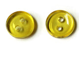 11mm Clear Dark Yellow Buttons Flat Round Plastic Two Hole Buttons Jewelry Making Beading Supplies Sewing Supplies