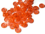 11mm Clear Pink Orange Buttons Flat Round Plastic Two Hole Buttons Jewelry Making Beading Supplies Sewing Supplies