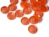 11mm Clear Pink Orange Buttons Flat Round Plastic Two Hole Buttons Jewelry Making Beading Supplies Sewing Supplies