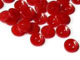 11mm Opaque Red Buttons Flat Round Plastic Two Hole Buttons Jewelry Making Beading Supplies Sewing Supplies