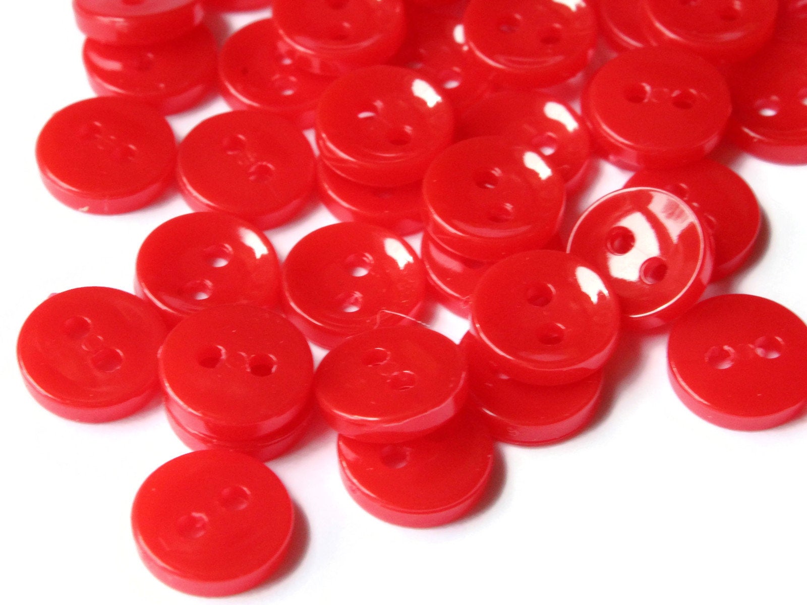 100 Pcs 2 Holes Plain Round Buttons for Crafts Sewing Findings Size 11 Mm  Mix Rainbow Tone Colors 
