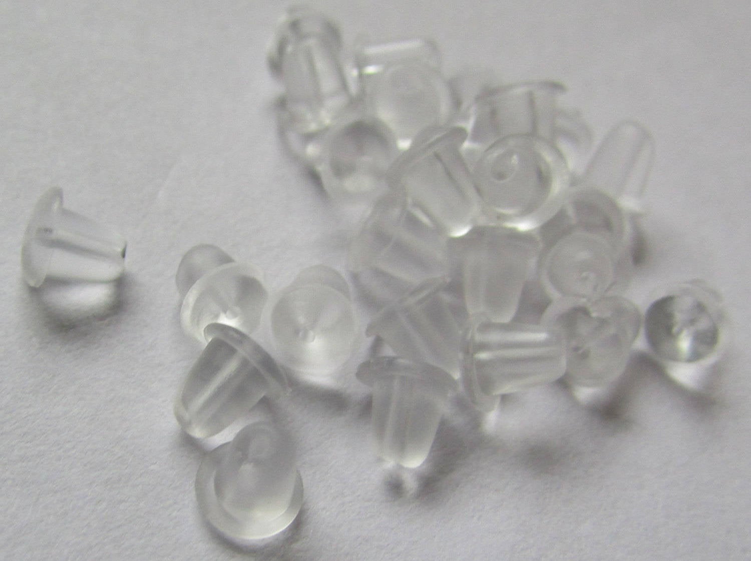 300 Rubber Earring Backs Clear Earring Nuts