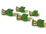26mm Green Frog Button Wooden Buttons Shank Buttons Froggy Buttons Cute Buttons Kawaii Buttons Adorable Buttons Toad Buttons Wood Buttons