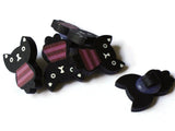 24mm Black Cat Button Wooden Buttons Shank Buttons Kitty Cat Buttons Kitten Buttons Wood Buttons Kawaii Buttons Animal Buttons