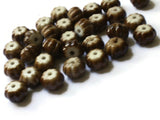 12mm x 8mm Brown Pumpkin Beads Fluted Rondelle Bead Acrylic Beads Plastic Beads Jewelry Making Abacus Beads Beading Supplies Smileyboy
