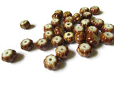 12mm x 8mm Brown Pumpkin Beads Fluted Rondelle Bead Acrylic Beads Plastic Beads Jewelry Making Abacus Beads Beading Supplies Smileyboy