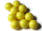 20mm Smooth Round Yellow Beads Vintage Plastic Beads Jewelry Making Beading Supplies Acrylic Beads Lightweight Sturdy Beads