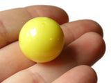 20mm Smooth Round Yellow Beads Vintage Plastic Beads Jewelry Making Beading Supplies Acrylic Beads Lightweight Sturdy Beads