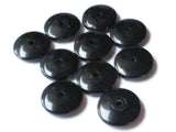 18mm Jet Black Disc Beads, Vintage Plastic Beads, Saucer Beads Flat Disc Beads Loose Beads Round Beads Jewelry Making Beading Supplies