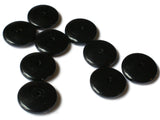 18mm Jet Black Disc Beads, Vintage Plastic Beads, Saucer Beads Flat Disc Beads Loose Beads Round Beads Jewelry Making Beading Supplies