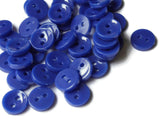 11mm Opaque Royal Blue Buttons Flat Round Plastic Two Hole Buttons Jewelry Making Beading Supplies Sewing Supplies