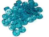 11mm Clear Sky Blue Buttons Flat Round Plastic Two Hole Buttons Jewelry Making Beading Supplies Sewing Supplies