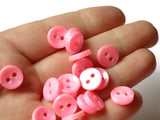 11mm Opaque Pearl Pink Buttons Flat Round Plastic Two Hole Buttons Jewelry Making Beading Supplies Sewing Supplies