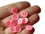 11mm Opaque Pearl Pink Buttons Flat Round Plastic Two Hole Buttons Jewelry Making Beading Supplies Sewing Supplies