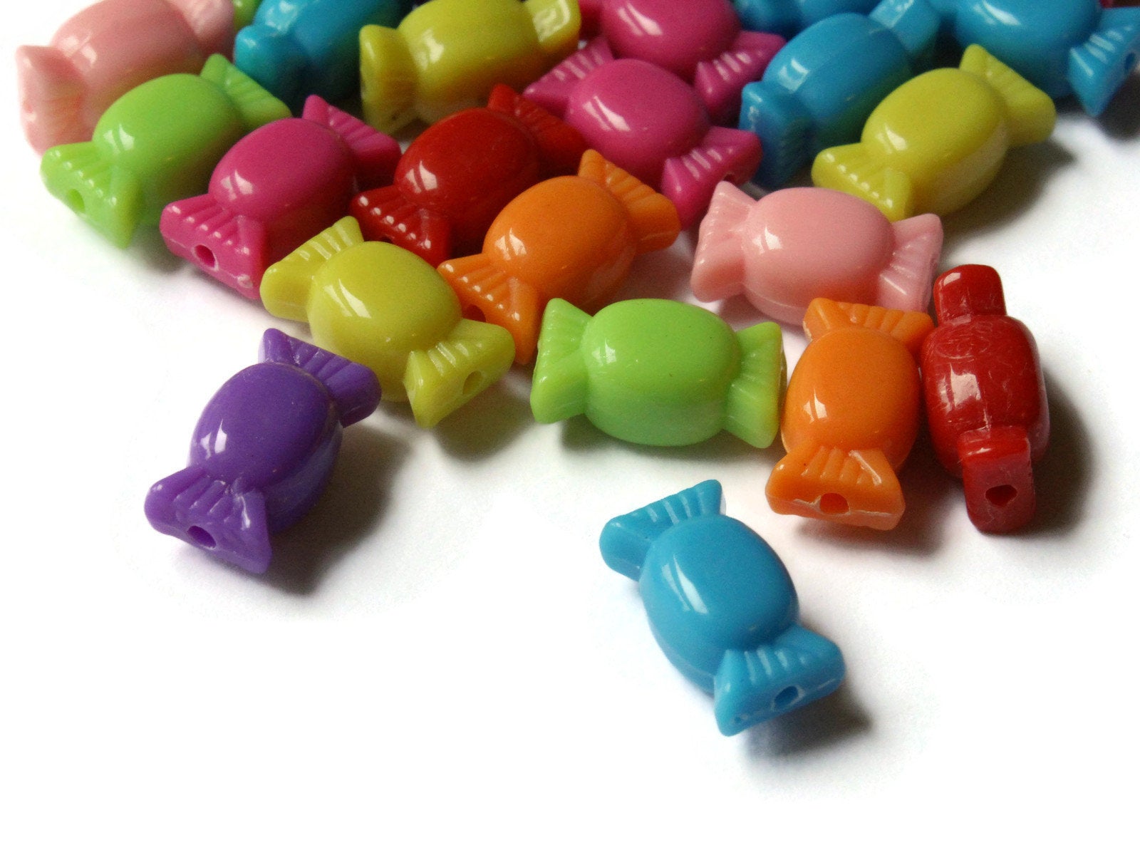 40 15.5mm Mixed Color Hard Candy Beads Rainbow Colored Plastic Beads by Smileyboy | Michaels