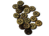 13mm Buttons Sad Face Buttons Brown Buttons Coconut Buttons Shell Buttons Wood Buttons 2 Hole Buttons for Unhappy Projects Emoji Buttons
