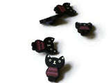24mm Black Cat Button Wooden Buttons Shank Buttons Kitty Cat Buttons Kitten Buttons Wood Buttons Kawaii Buttons Animal Buttons