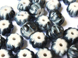 12mm x 8 mm Dark Grey Beads Fluted Rondelle Bead Acrylic Beads Plastic Beads Gray Pumpkin Beads Abacus Beads Jewelry Making Smileyboy