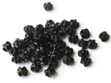 8mm x 10mm Black Plastic Crinkle Beads Zig Zag Beads Crumpled Beads Jewelry Making Beading Supplies Loose Vintage Plastic Beads Smileyboy