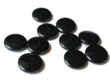 18mm Jet Black Disc Beads, Vintage Plastic Beads, Saucer Beads Flat Disc Beads Loose Beads Round Beads Jewelry Making Beading Supplies