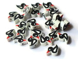 Black Duck Beads Clay Duck Beads Polymer Clay Beads Black Bird Beads Duckling Beads Waterfowl Beads Small Jewelry Making Smileyboy Beading
