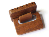 Brown Wood Buckle Clasp - Wooden Multi-strand Necklace Hook and Eye Clasp