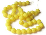 44 8mm Yellow Pressed Rose Beads Full Strand Vintage Pressed Plastic Beads Round Floral Beads Jewelry Making Beading Supplies Smileyboy